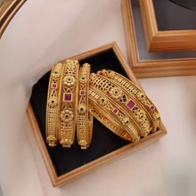 Mankaitroop Royal Ethnic Designer Gold Bangles for Women