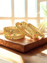Mankaitroop Royal Ethnic Designer Gold Bangles for Women