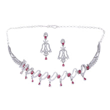 Mankairoop Silver-Plated CZ Leaf Design Necklace for Women