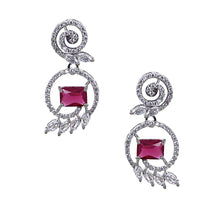 Mankairoop Royal Ruby Stone CZ Necklace & Matching Earrings