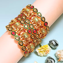 Mankairoop Bridal South Indian Temple Kada Bangle Set