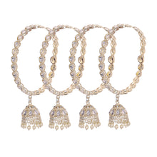 Mankairoop Gold Plated Kundan Jhumka Bangles – Traditional Bridal & Ethnic Jewelry Set