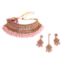 Mankairoop Handcrafted Kundan Choker with Matching Earrings & Tikka – Wedding Jewellery