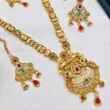 Mankairoop Brass Gold-plated Multicolor Meenakari Jewellery Set.